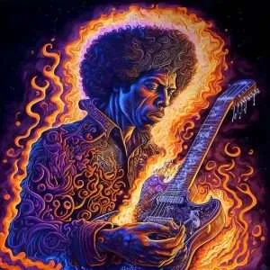 Jimi Hendrix Birth Chart, Natal Chart, Solar Return and Lunar Return - Number 3 - Fame